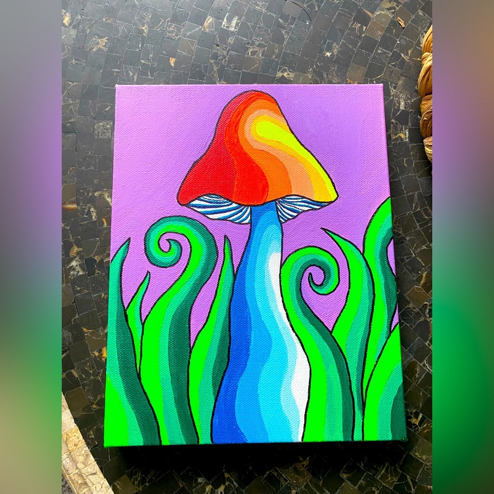 Mushroom painting